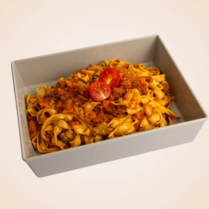 Pasta mit Linsenragù