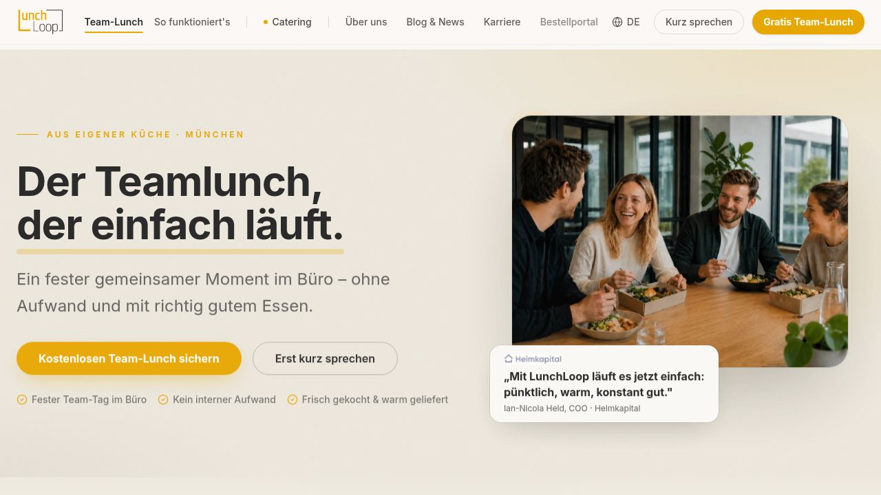 LunchLoop – Team-Lunch fürs Büro in München